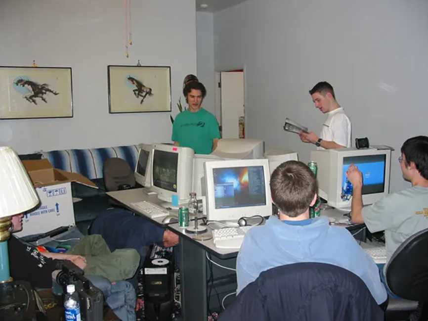 Fixing Computers Before Google at one of our early LAN parties