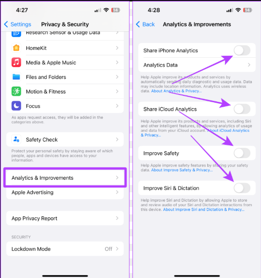 Android and iPhone privacy settings to reduce tracking