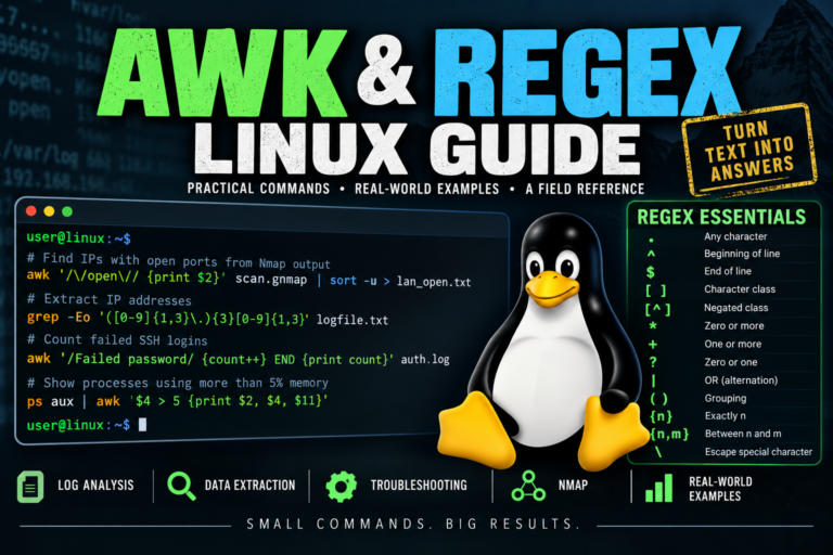 AWK and Regex Linux Guide for Linux command line text processing